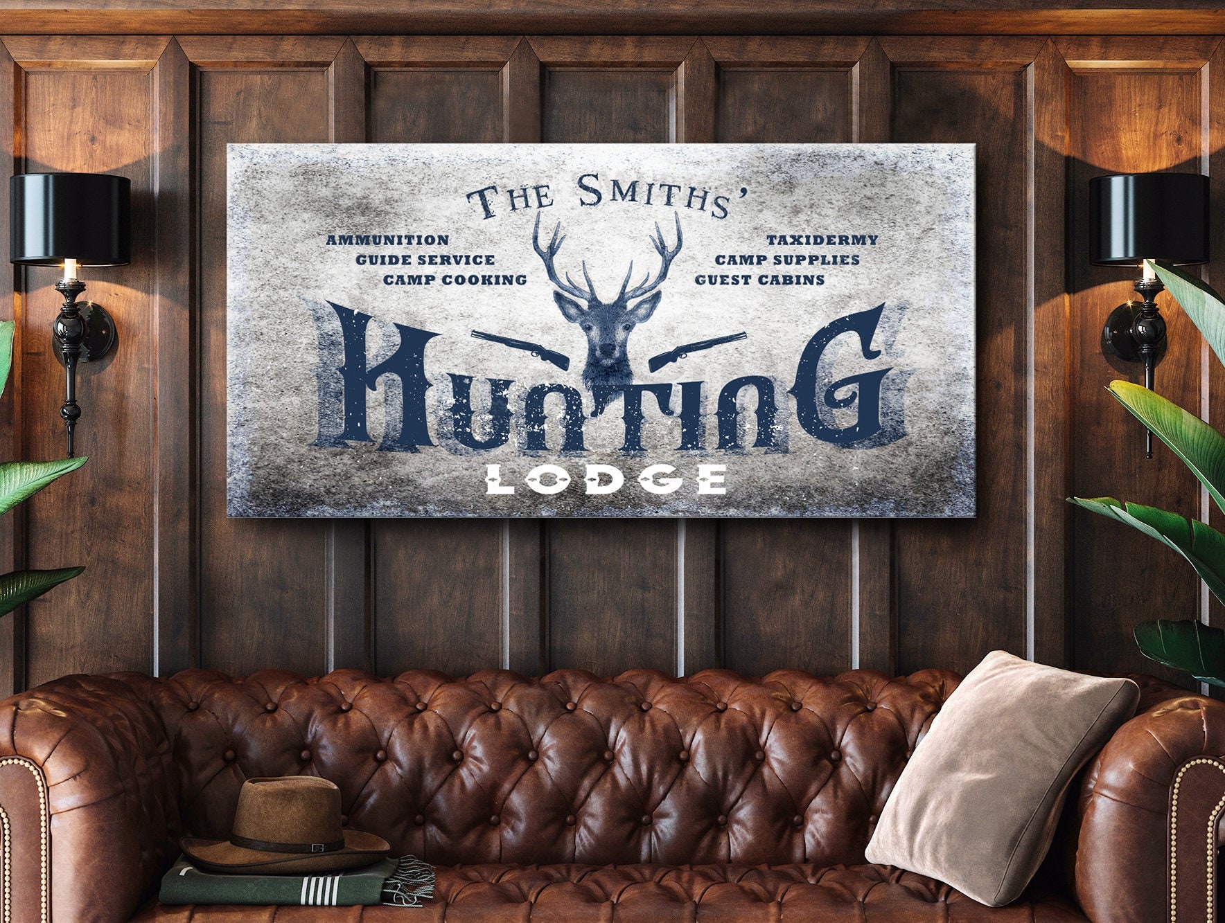 Hunting Lodge Wall Art Man Cave Decor Primitive Country Rustic Etsy