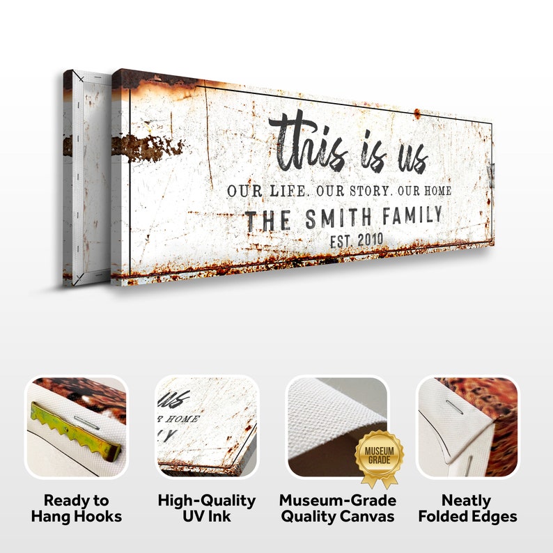 Personalized This is Us Wall Art | Personalized Family Name Sign | Our ...