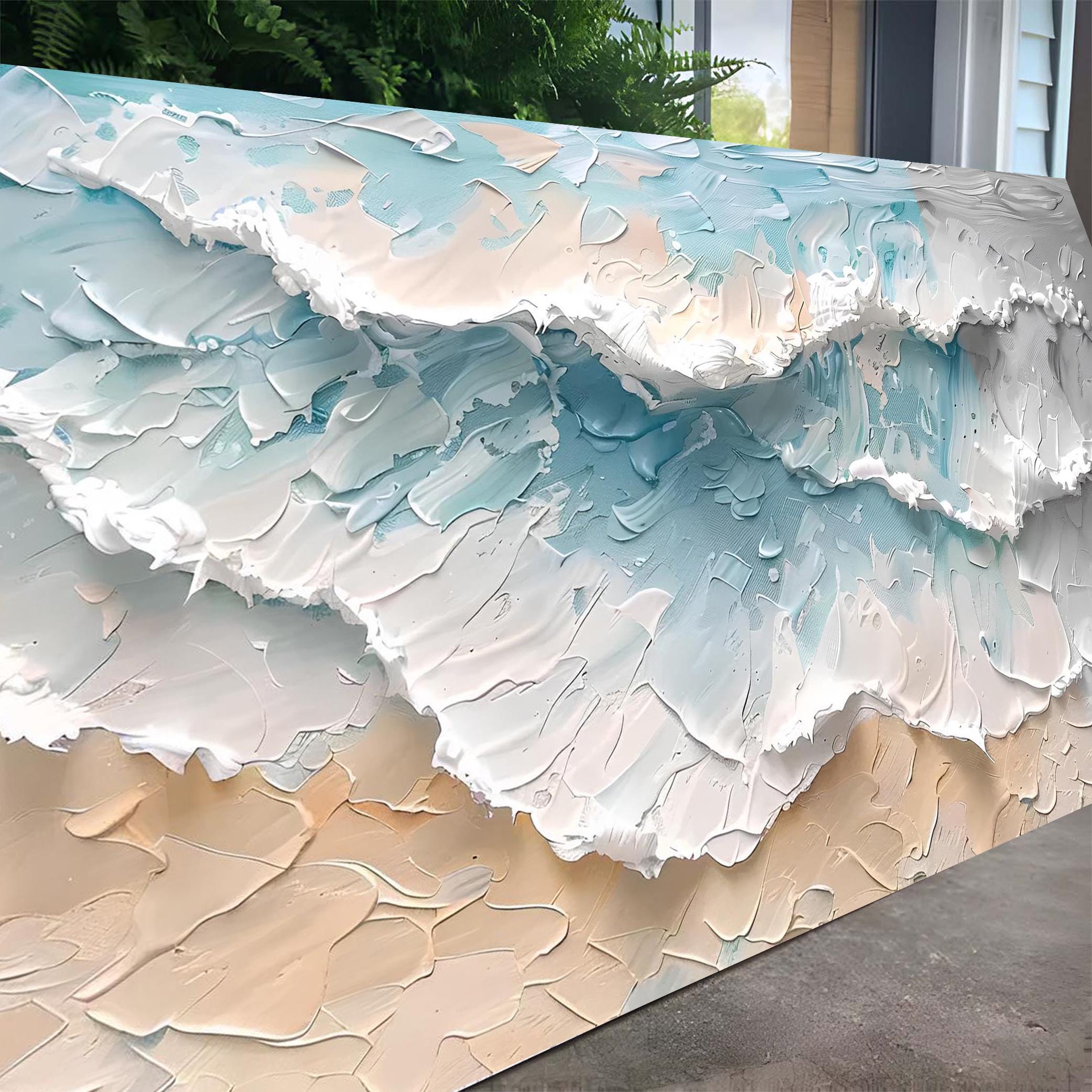 Blue Ocean Coastal Wall Art | Ocean Wave Wall Art | Coastal Beach ...