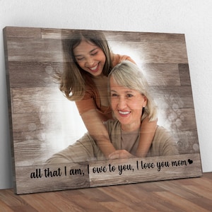 Mother In Law Gift | Mother Of The Bride Gift Portrait Wall Decor | Mother Of The Groom Gift Wall Art | Personalized Gifts For Mom Canvas