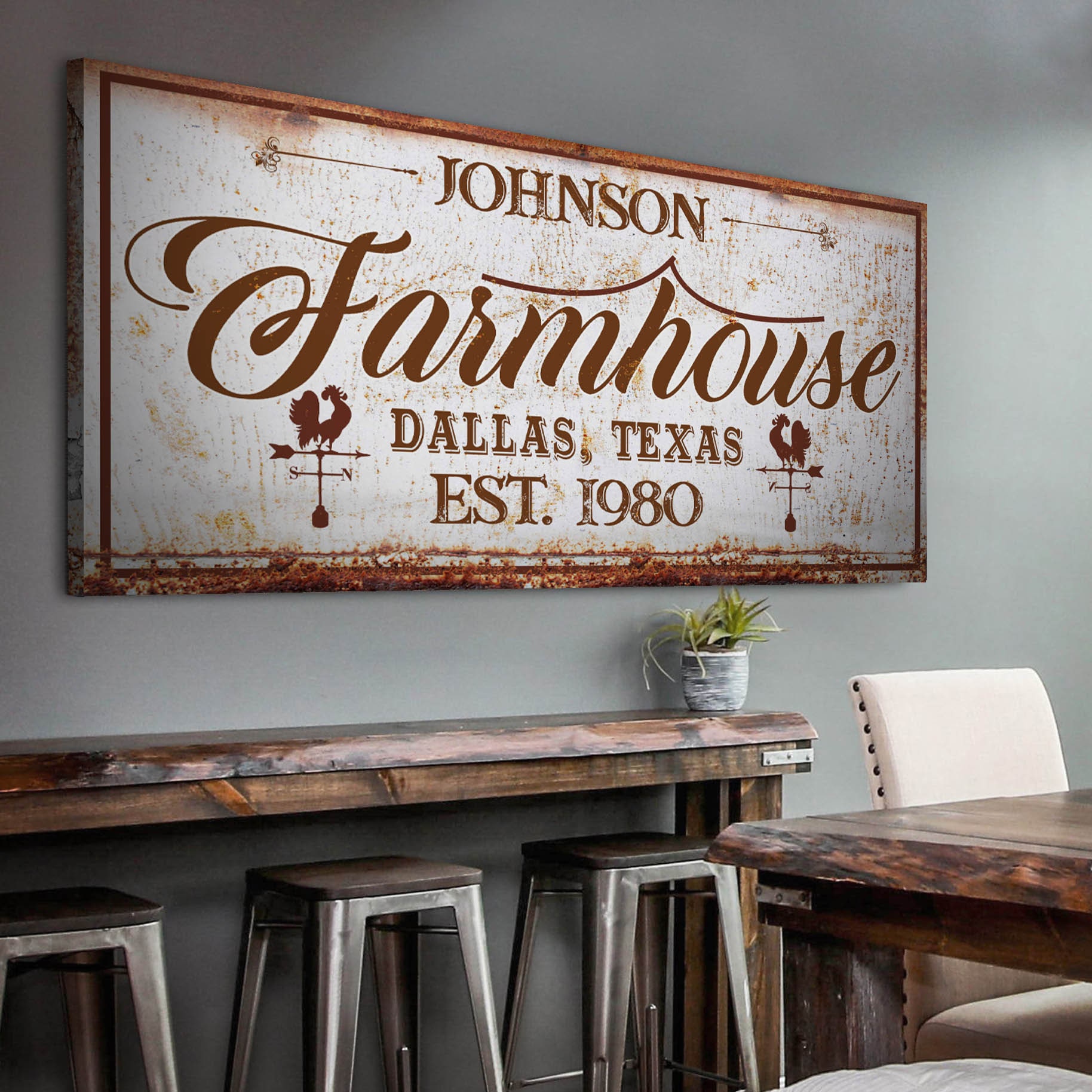 Modern Farmhouse Sign | Primitive Decor Cattle Sign | Vintage Farm Wall ...