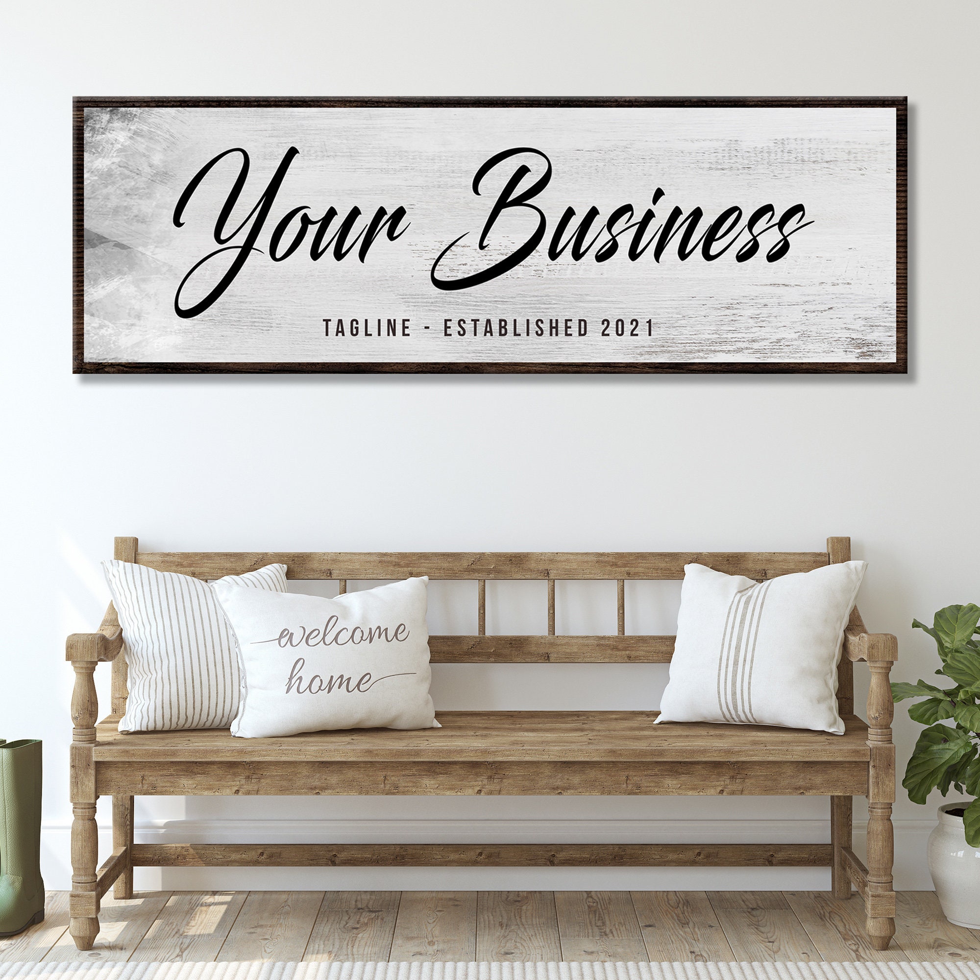 Business Sign Rustic Wall Art Décor Office Wall Design Living Etsy