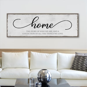 Home Decor Farmhouse Sign | Home The Story Of Who We Are Sign | Home Decor Housewarming Gift | Personalized Gift Farmhouse Home Decor