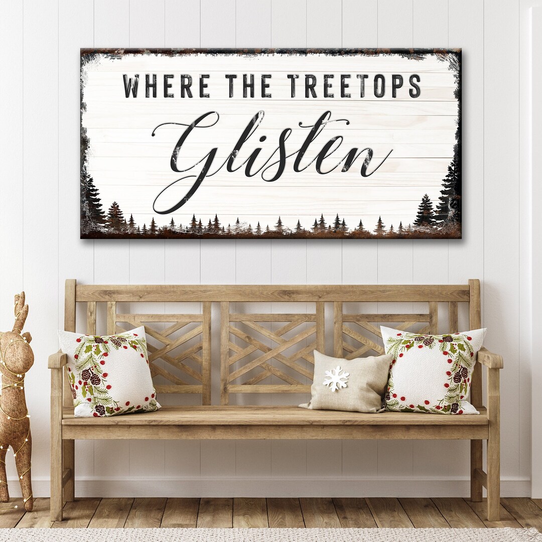 Upgrade Your 'Christmas Sign' (Style 1) Canvas To 20x60 Inches main image 0