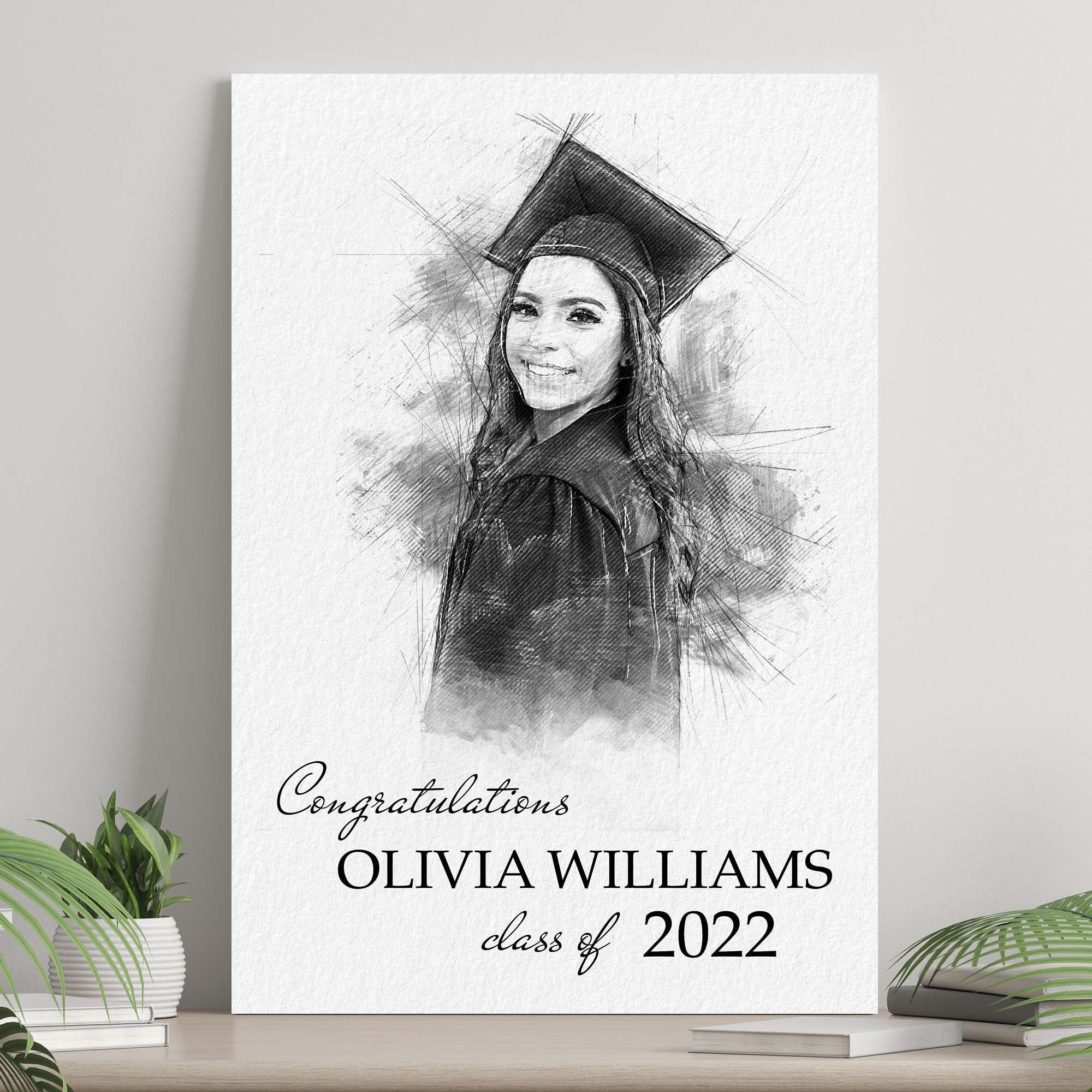 Graduation Gift for Her | Graduation Canvas Gift for Him Custom ...
