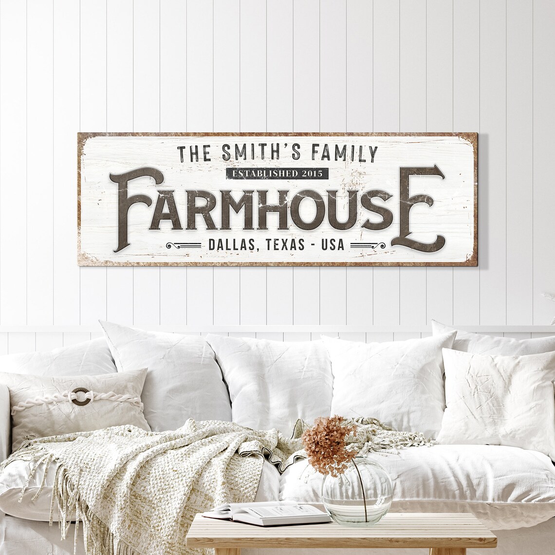 Farmhouse Wall Decor | Rustic Farm Wall Art Decor | Personalized Name ...