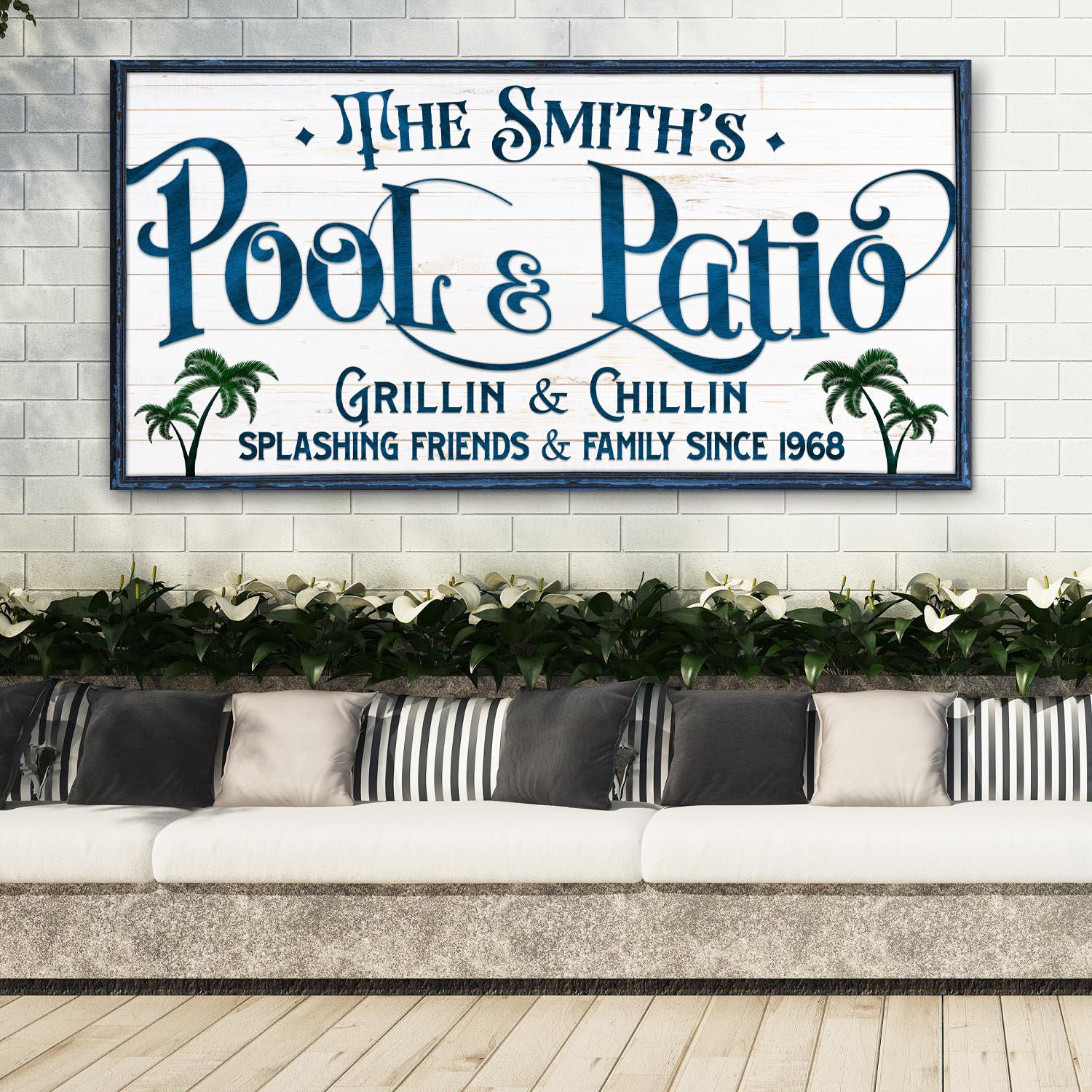 Pool and Patio Sign Wall Art | Personalized Patio Sign Decor ...