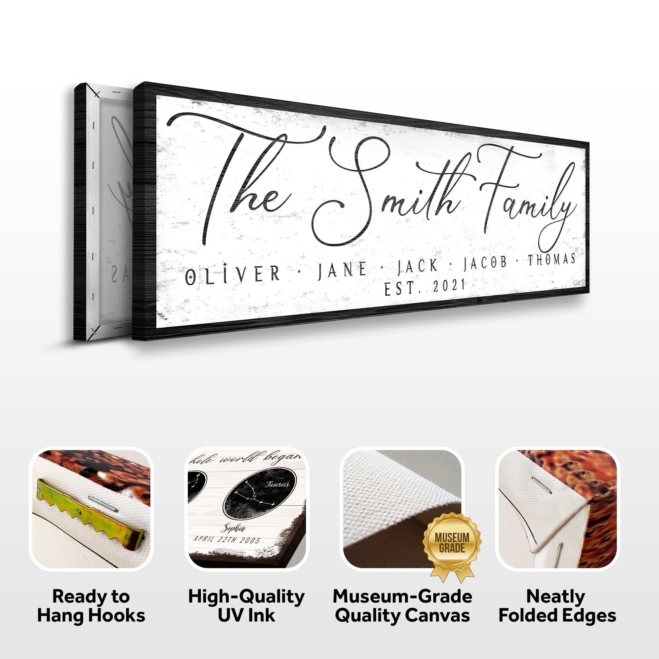 Custom Family Sign | Personalized Name Sign Home Wall Art | Farmhouse ...