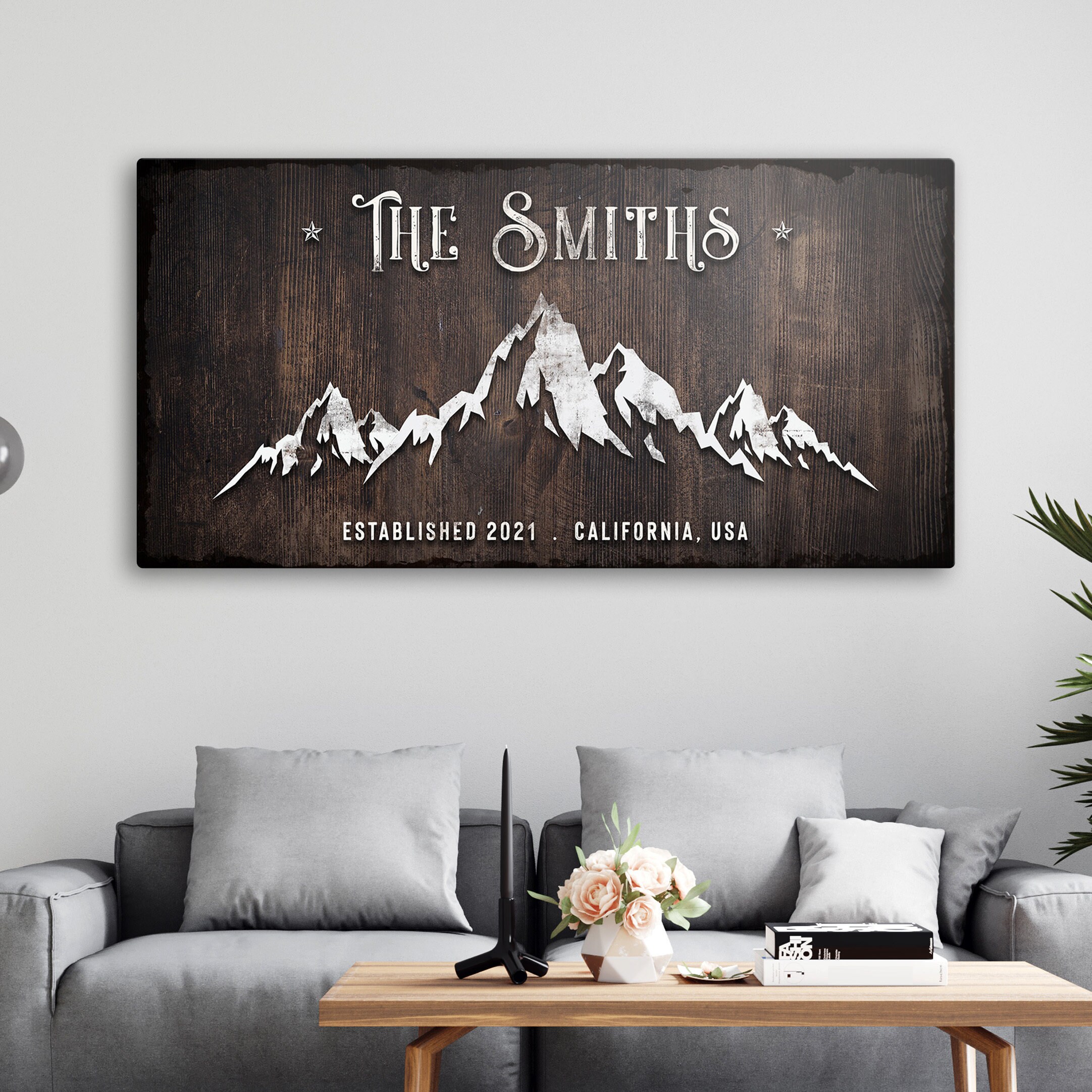 Mountain Wall Art mountain art print mountain canvas art Etsy