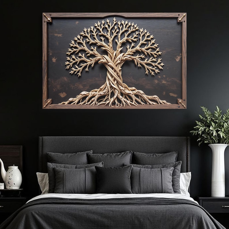 Tree of Life Wall Art | Modern Living Room Decor | Celtic Tree of Life ...