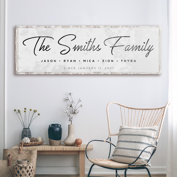 Personalized Family Name Sign Farmhouse Family Wall Sign - Etsy