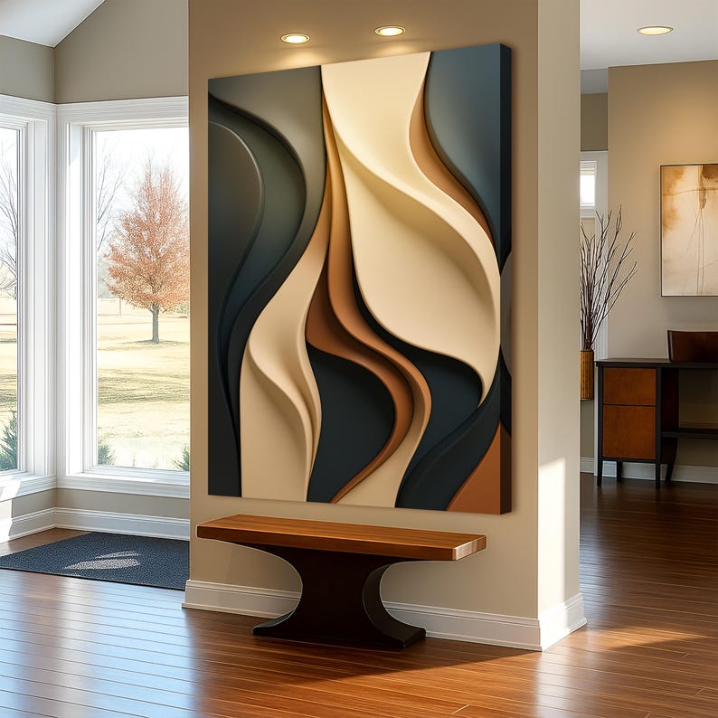 Curated visual reference: Visual Reference: Modern Abstract Minimalist Wall Art Neutral Abstract Canvas Wall Art