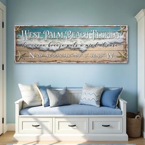 Personalized Beach House Coastal Sign | Beach House Print | Beach Wall Art | Beach Wall Decor | Coastal Decor | Living Room Decor