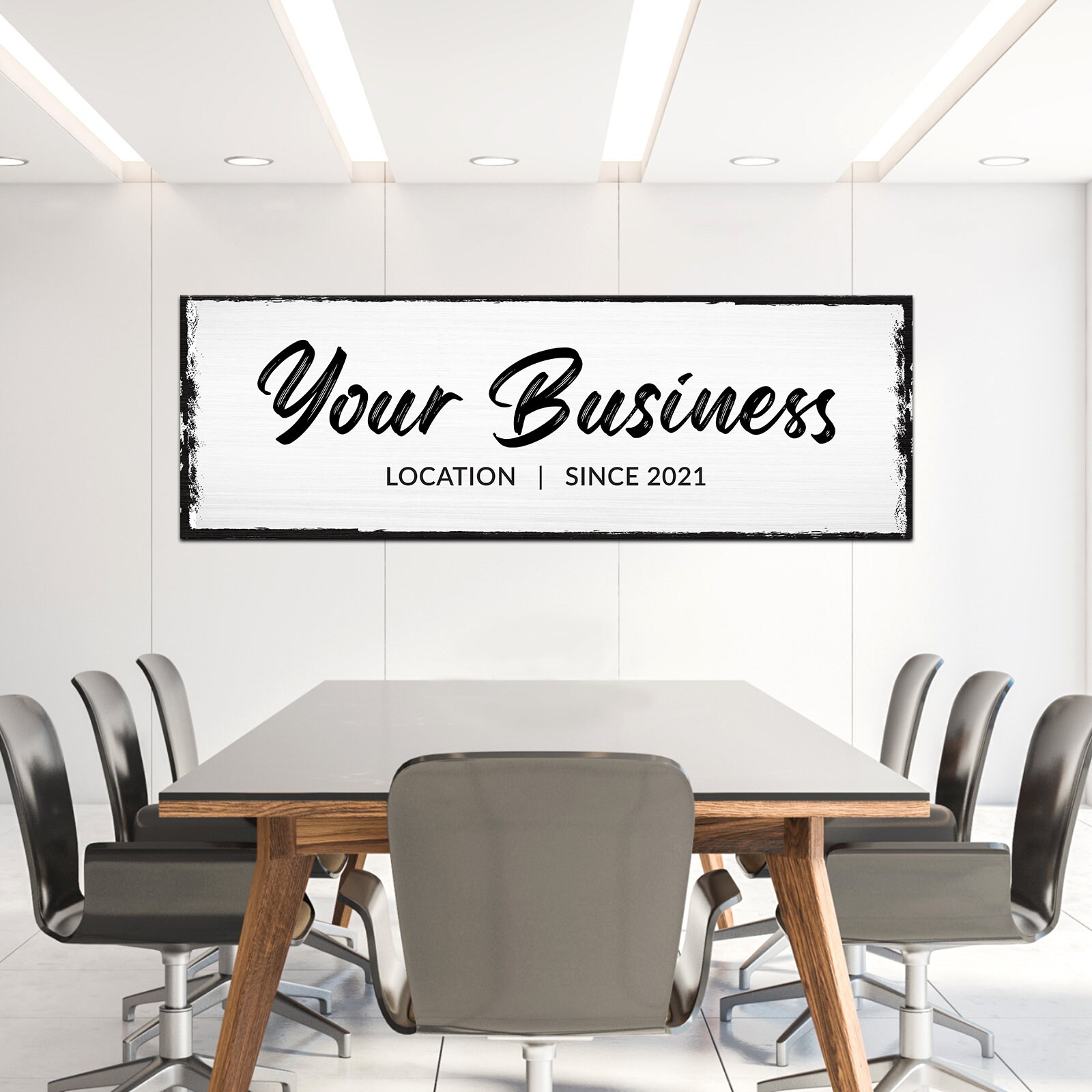 Business Sign Office Wall Art Canvas Living Room Wall Décor | Etsy