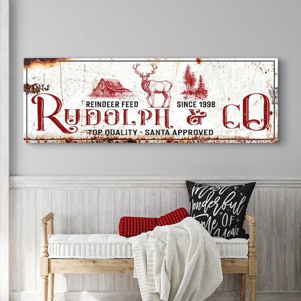 Reindeer Sign Etsy