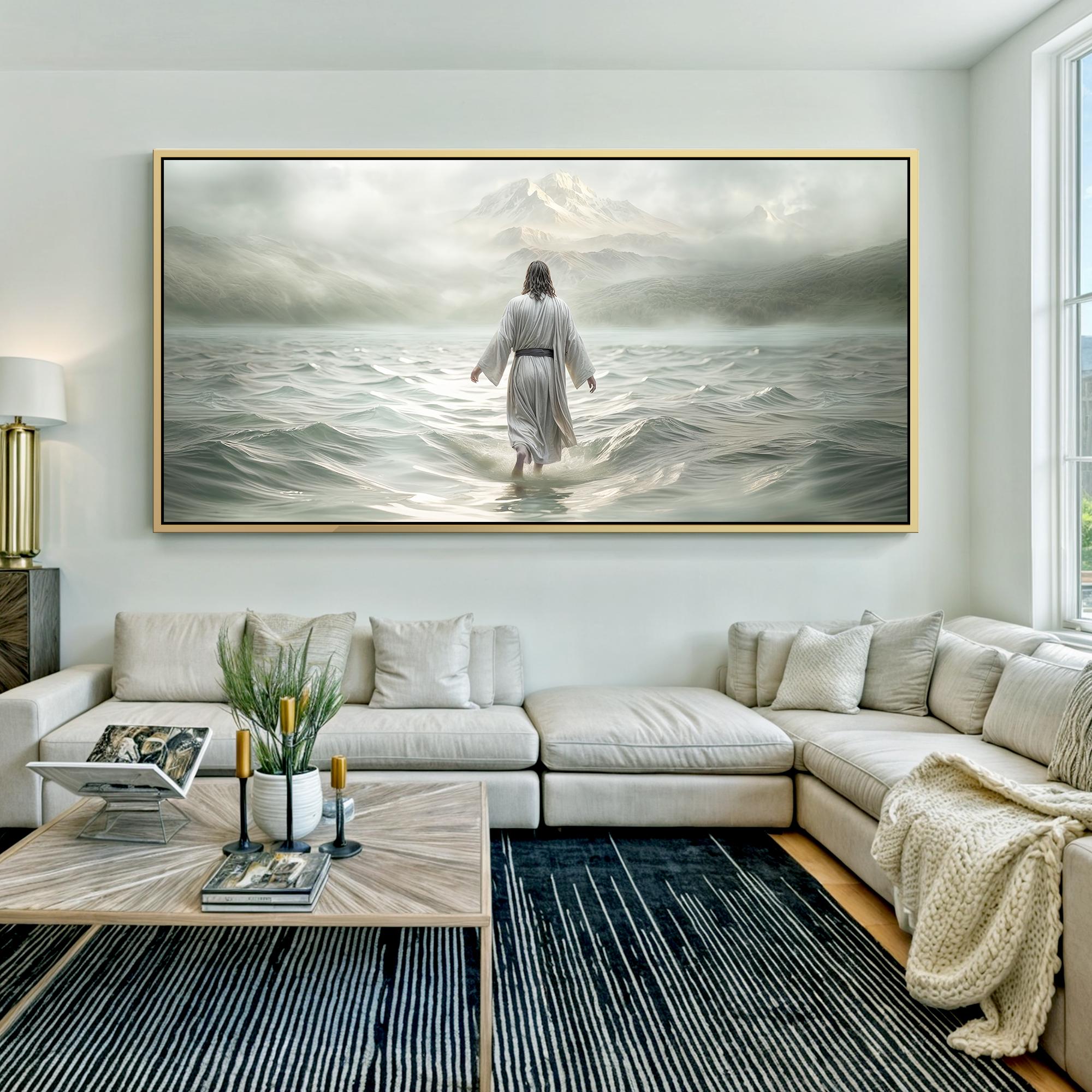 Walking on Water Faith Wall Art | Jesus Artwork | Christian Wall Decor ...
