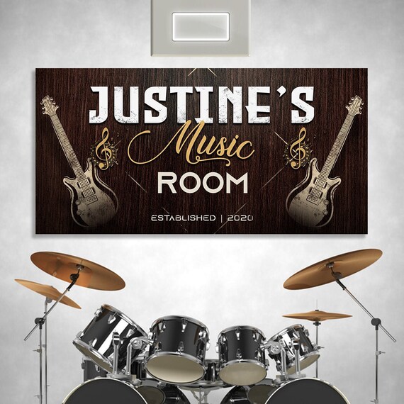 Music Room Sign Custom Name Music Room Sign Personalized Gifts Etsy