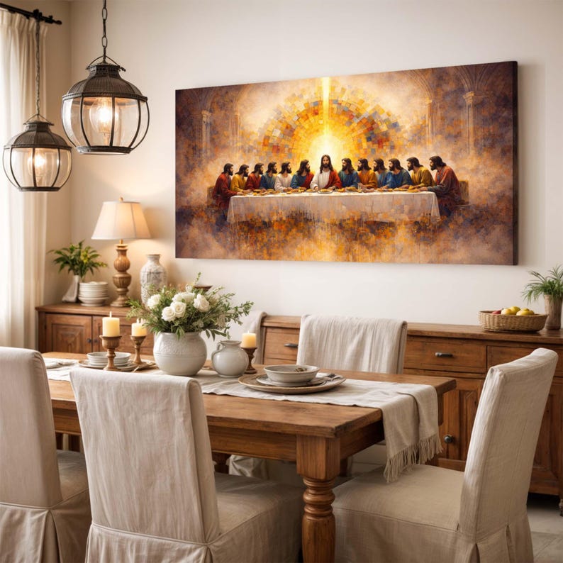 The Last Supper Faith Wall Ar | Jesus and Disciples Christian Wall ...