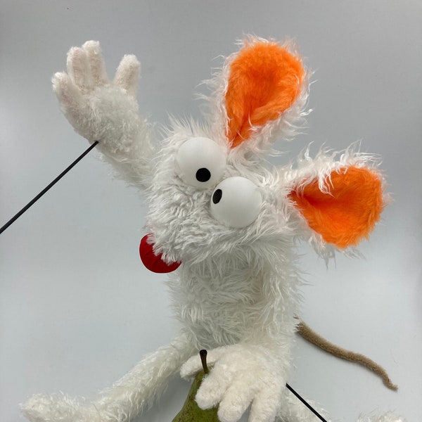 Miss Mouse - hand puppet, muppet style