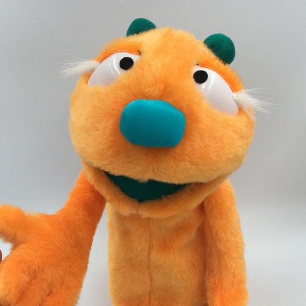 Oranger Held - Handpuppe im Muppet Stil