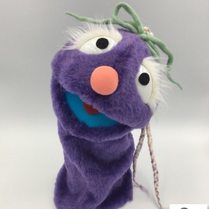 Handmade Purple Peonia Puppet: Muppet Style Toy