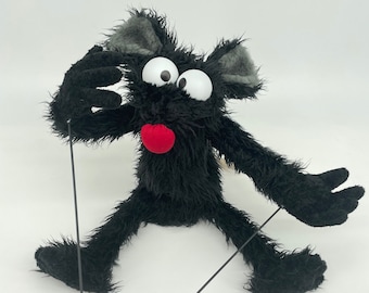 Black Coffe - hand puppet,  muppet style