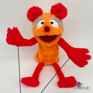 Honey Liloo with red accent - hand puppet, muppet style
