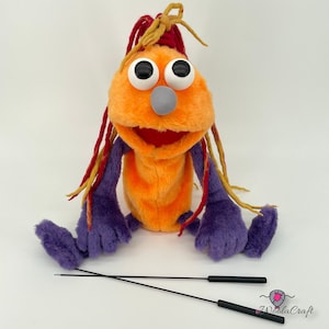 Sunshine Baby with purple accent - hand puppet, toy for girl