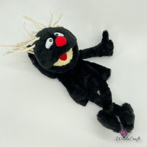 Black Shadow - hand puppet,  muppet style