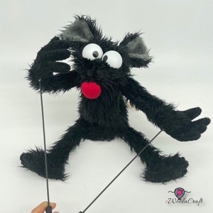 Black Coffe - hand puppet,  muppet style