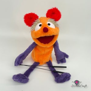 Honey Liloo with purple accent - hand puppet, muppet style