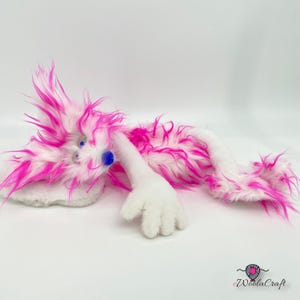 Snowy Kitten - hand puppet,  muppet style