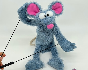 Ratty Pinky Joy - marionnette à main, style muppet