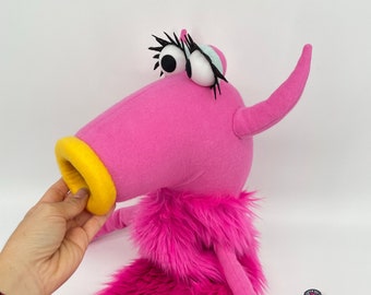 Snowth inspired hand puppet,  muppet style