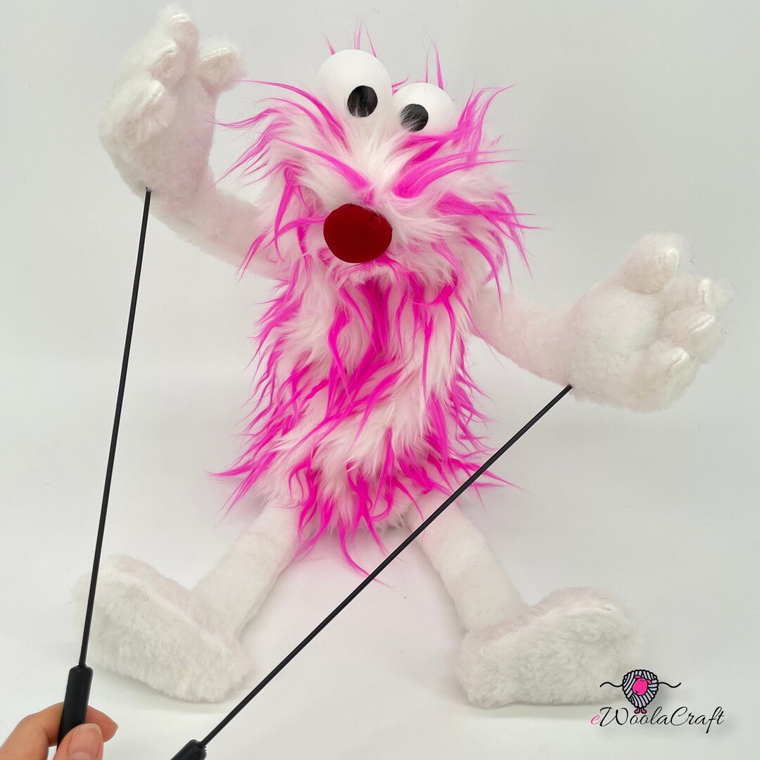 Pinky Yeti Hand Puppet Muppet Style Etsy