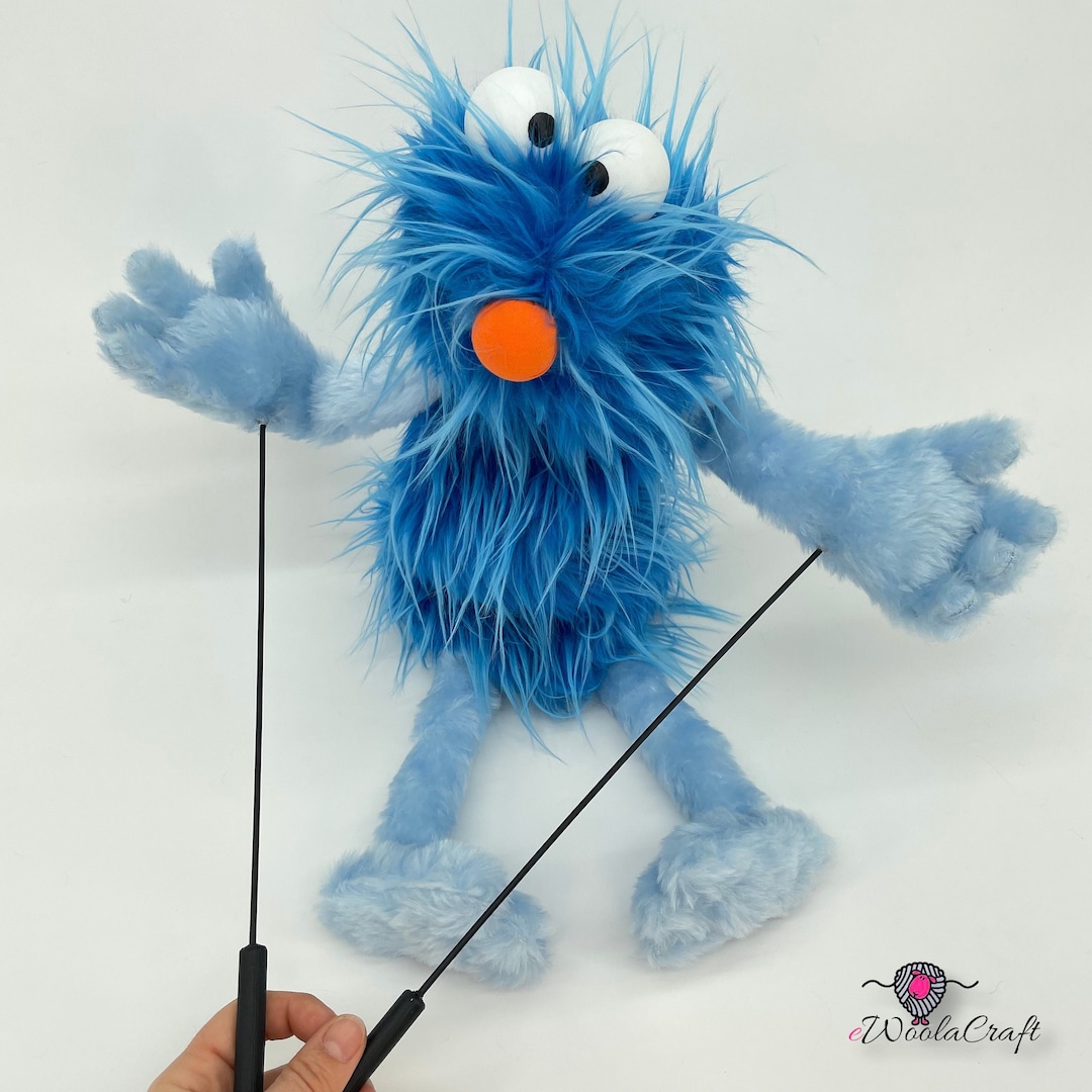 Blue Caveman - hand puppet, muppet style - Etsy 日本