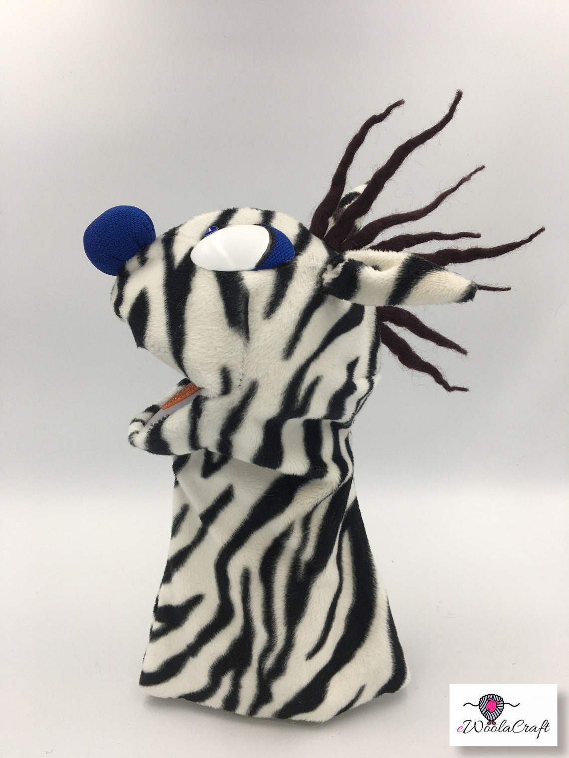 Bluenose Zebra hand puppet muppet style Etsy