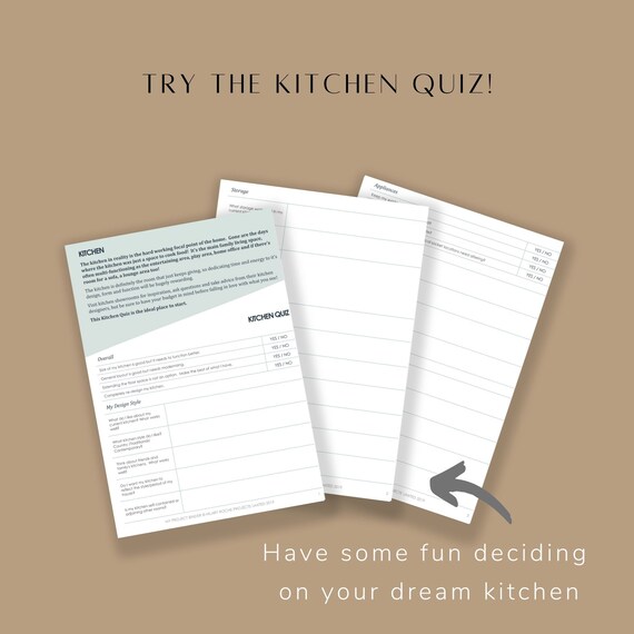 KITCHEN DESIGN DIY Kitchen Quiz Design and Detail Etsy