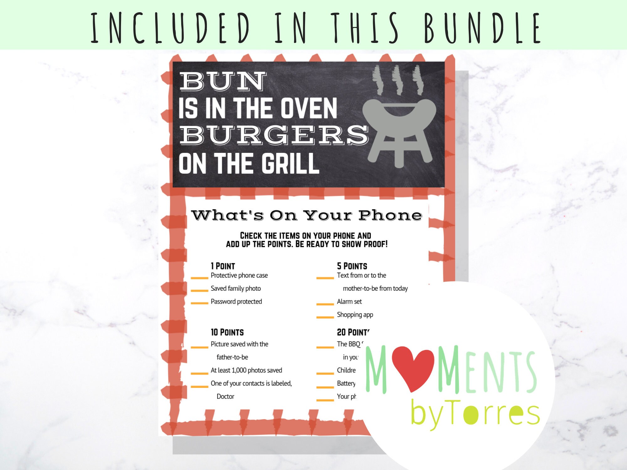 BBQ Baby Shower Games Download Etsy