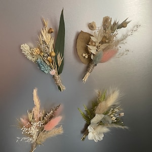 Pack o’ Mini Flower Magnets  made with dried flowers