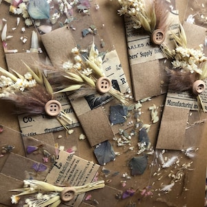 Pack of Book Marks ( made with pressed flowers)