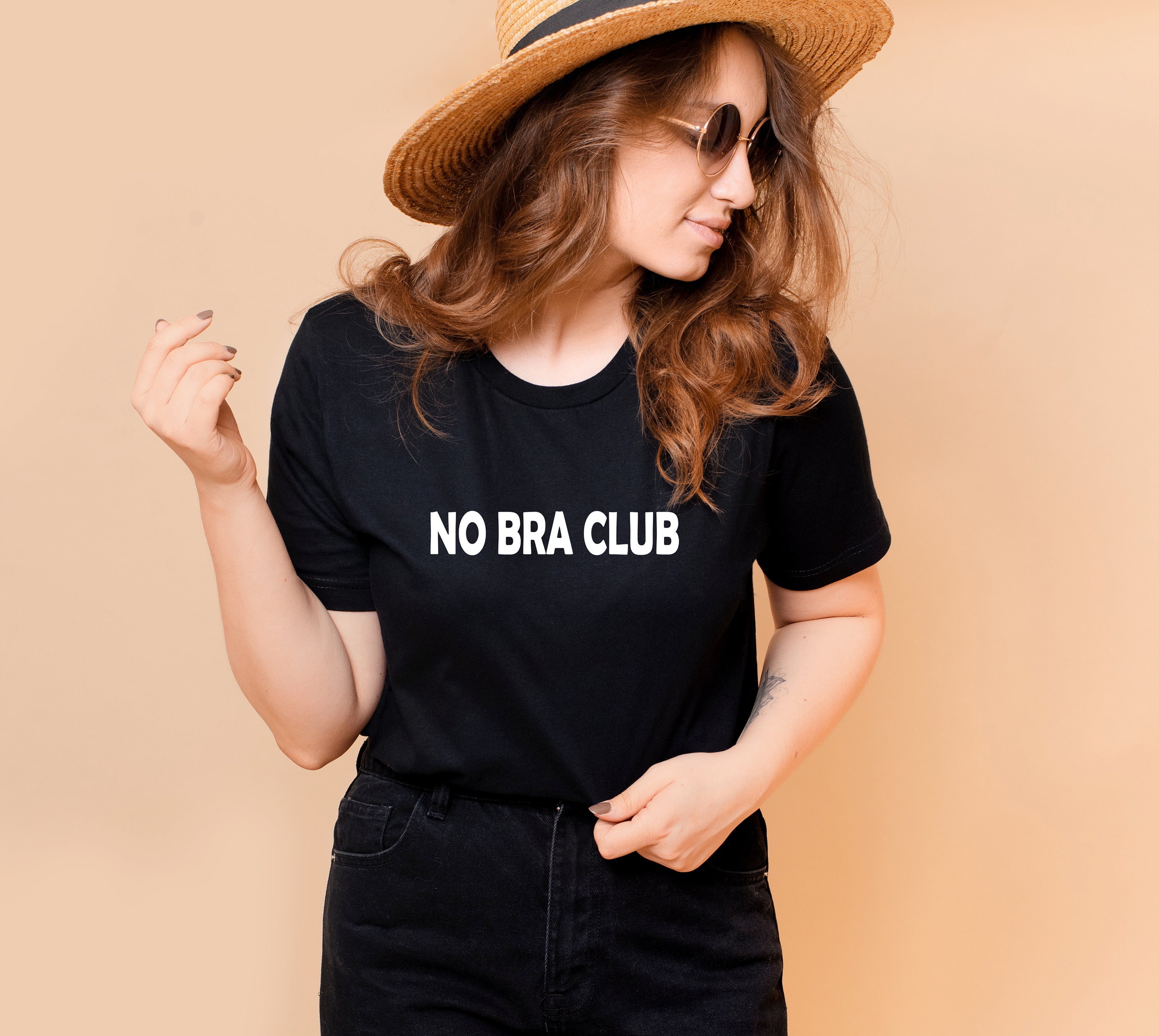 No Bra Club Tshirt Woman T-shirt Sexy T 
