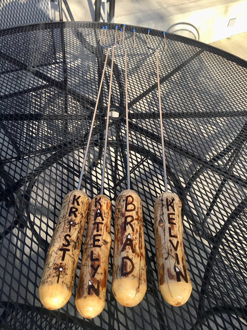 Wooden Handled Campfire Roasting Sticks - Etsy