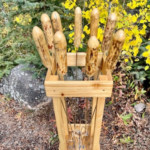 BULK***- 4 Wooden Handled Campfire Roasting Sticks