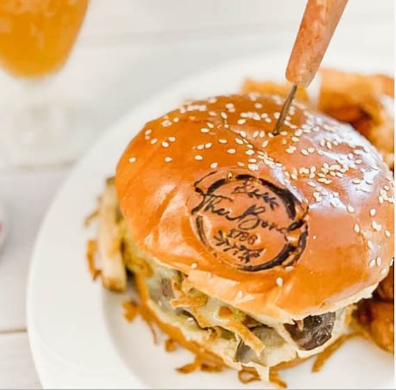 Custom Burger Stamp BBQ Branding Personalised Bread Stamp for Etsy