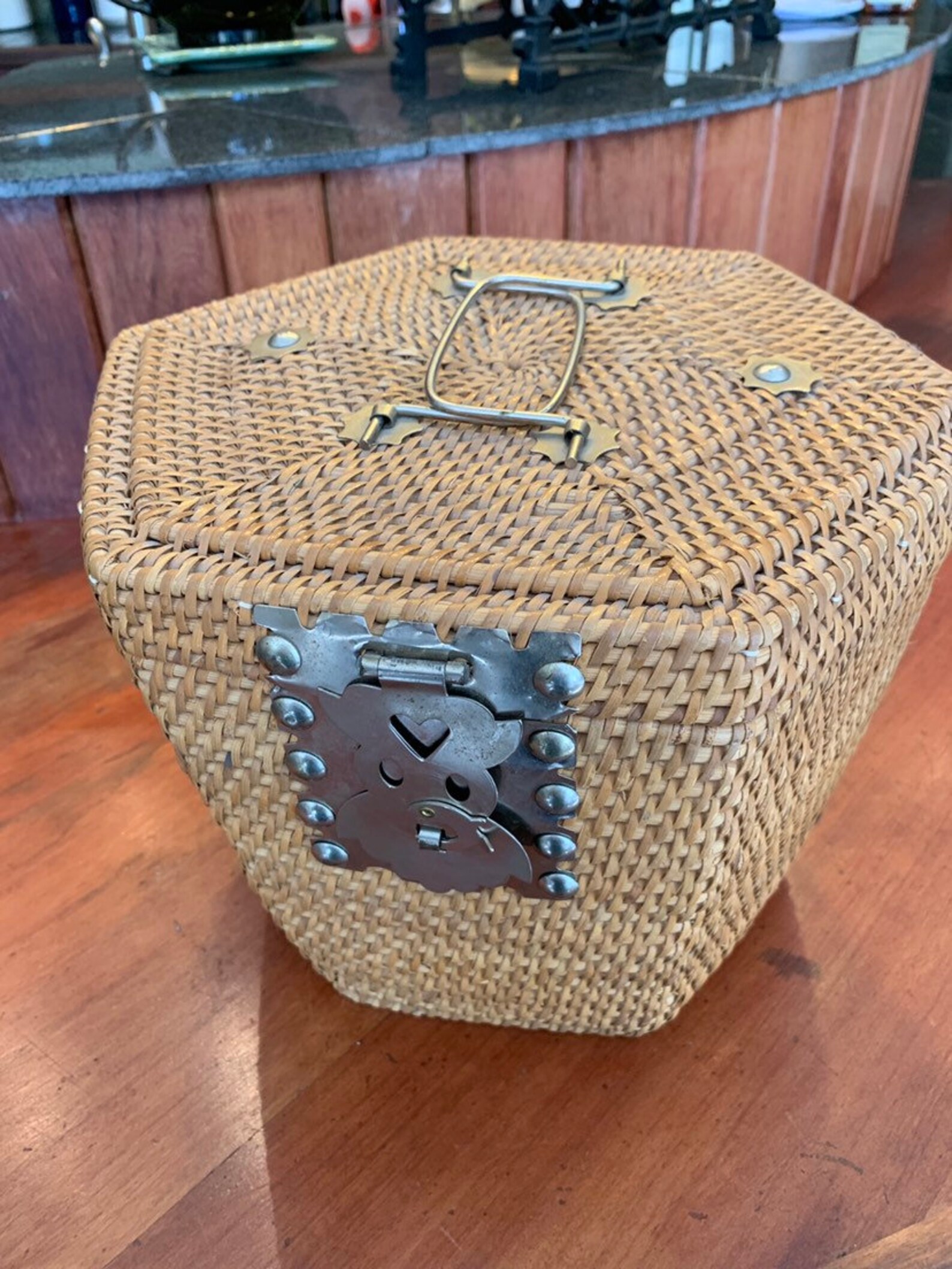 Vintage Chinese Tea Set Wicker Basket Hand Tea Pot Etsy