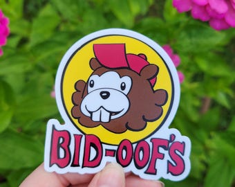 Bidoof Vinyl Sticker, Cute Beaver-Inspired 3 Inch Sticker, Funny Anime Fan Art, Water Bottle Laptop Decal