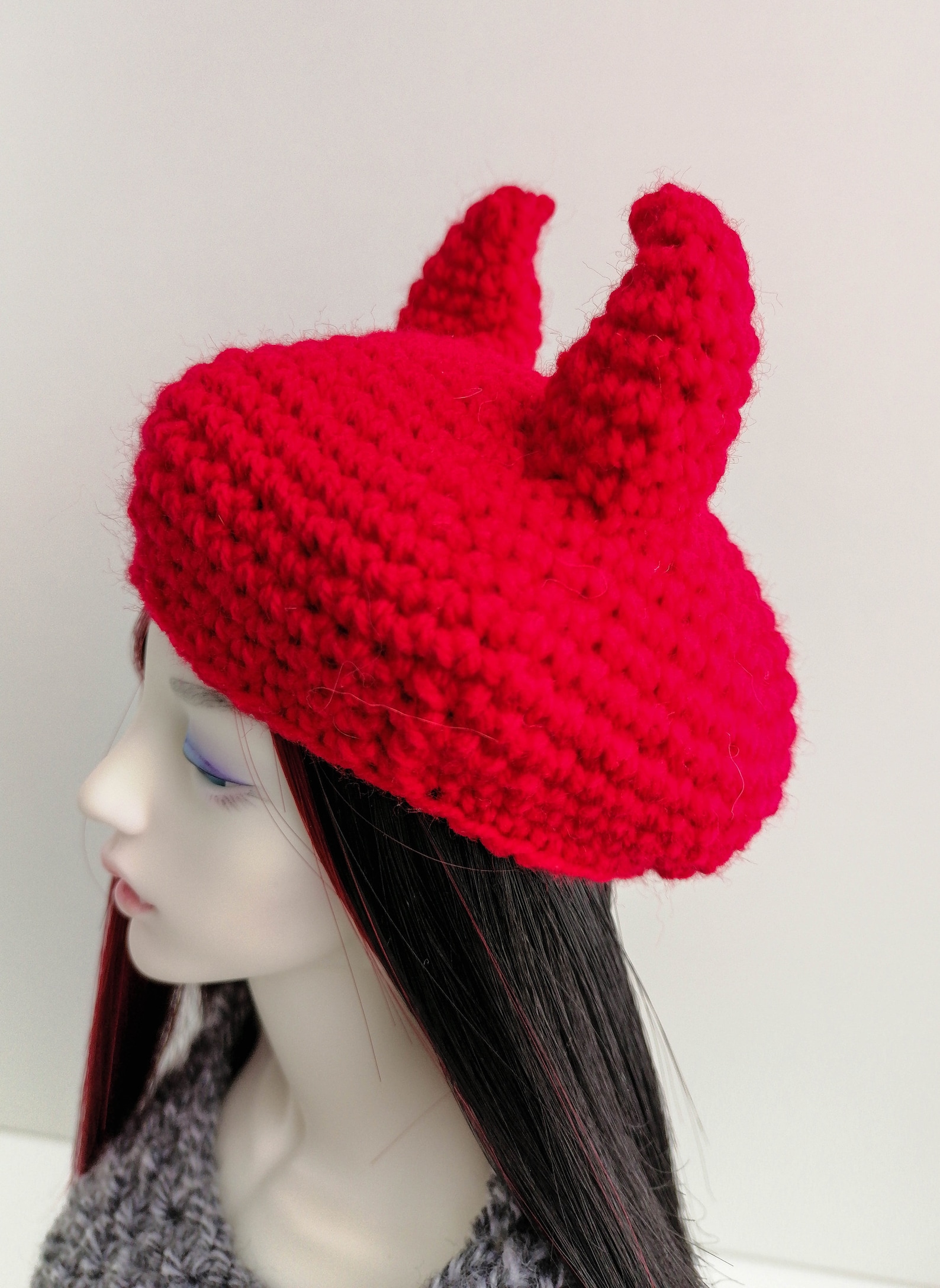 FREE CROCHET PATTERNS Beret with devil horns for bjd doll Step Etsy