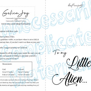 À mon petit extraterrestre... - Carte vierge - Série 1.0