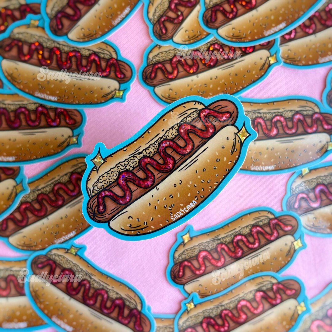 Hotch Sticker Hot Dog Vinyl Sticker - Etsy